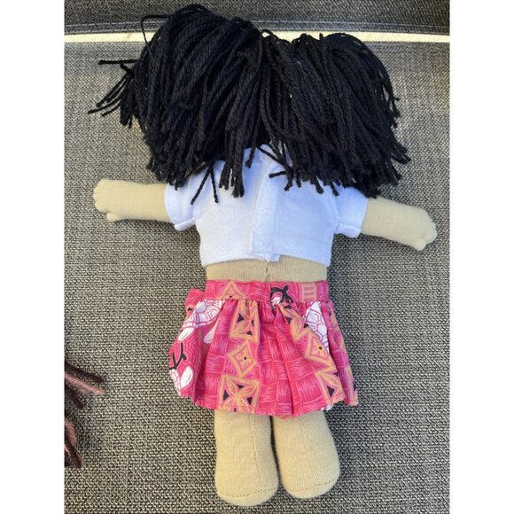 Hawaiian Hula Girl Plush Doll lot of 3 Hawaii Yarn Hair Aloha Pineapple - Picture 14 of 16